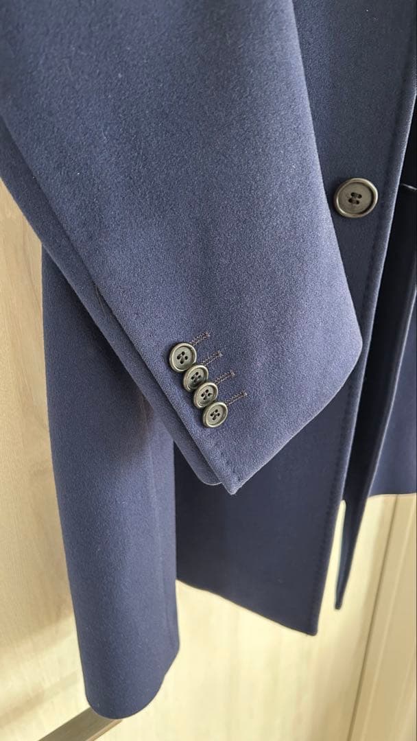 伊勢丹メンズ×ロロピアーナ レインシステム チェスターコート ネイビー 44