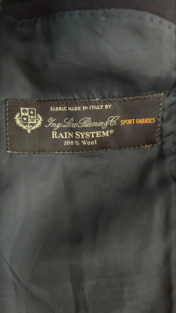 伊勢丹メンズ×ロロピアーナ レインシステム チェスターコート ネイビー 44