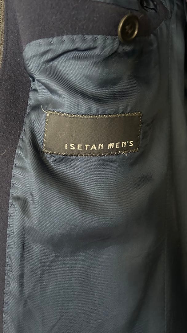 伊勢丹メンズ×ロロピアーナ レインシステム チェスターコート ネイビー 44