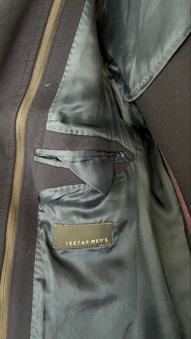 伊勢丹メンズ×ロロピアーナ レインシステム チェスターコート ネイビー 44