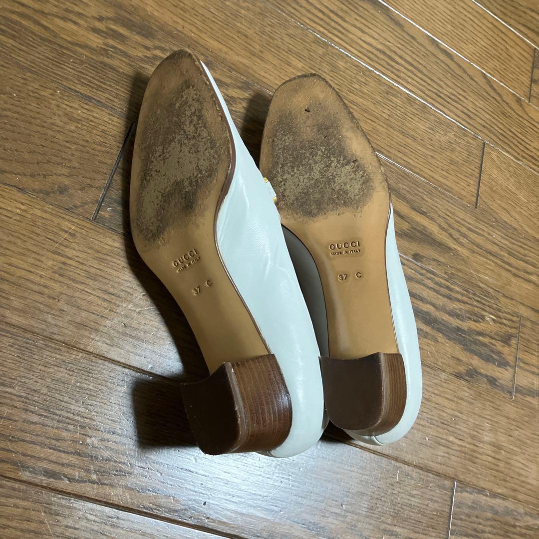 GUCCI ホワイトレザー バンブー