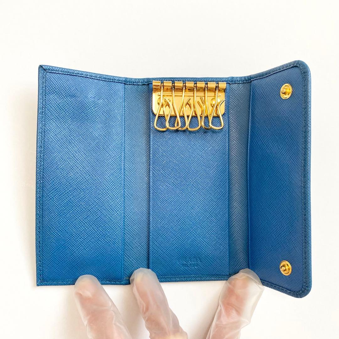 【正規品・美品】PRADA◆牛革 キーケース 6連 箱付き
