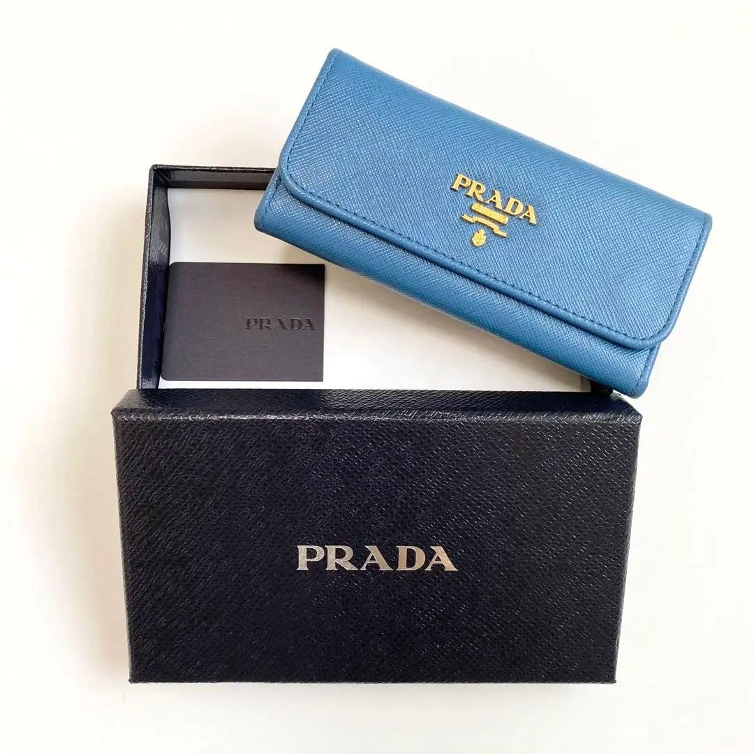 【正規品・美品】PRADA◆牛革 キーケース 6連 箱付き