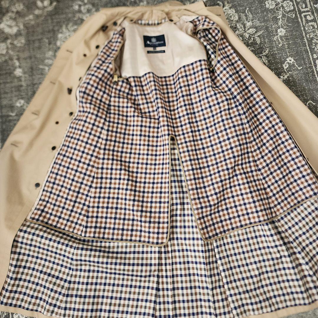 アクアスキュータム　トレンチコート　マキシ　UK6美品