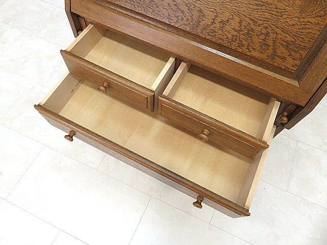 も*ち様 北海道旭川　EZO/蝦夷民芸　英国クラシック様式オーク材ライティングビ