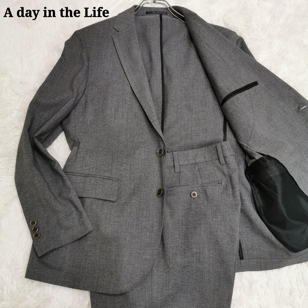 美品 アデイインザライフ トラベルスーツ セットアップ グレー XLサイズ