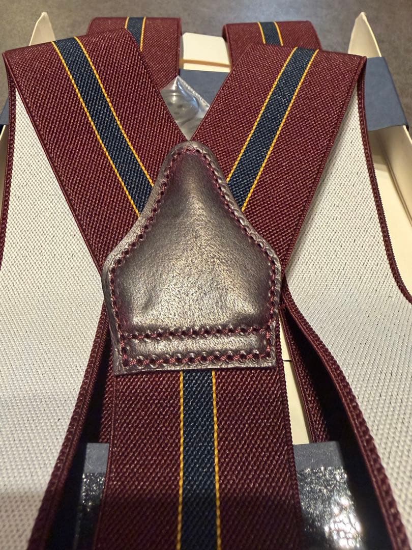  THURSTON サスペンダー バーガンディ