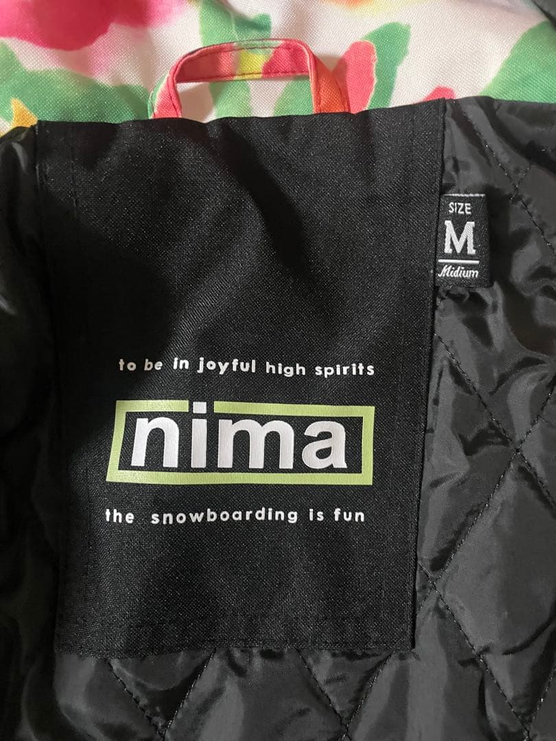 【即日発送】冬物セール‼︎nima フラワー柄 スノーボードウェア上下セット M