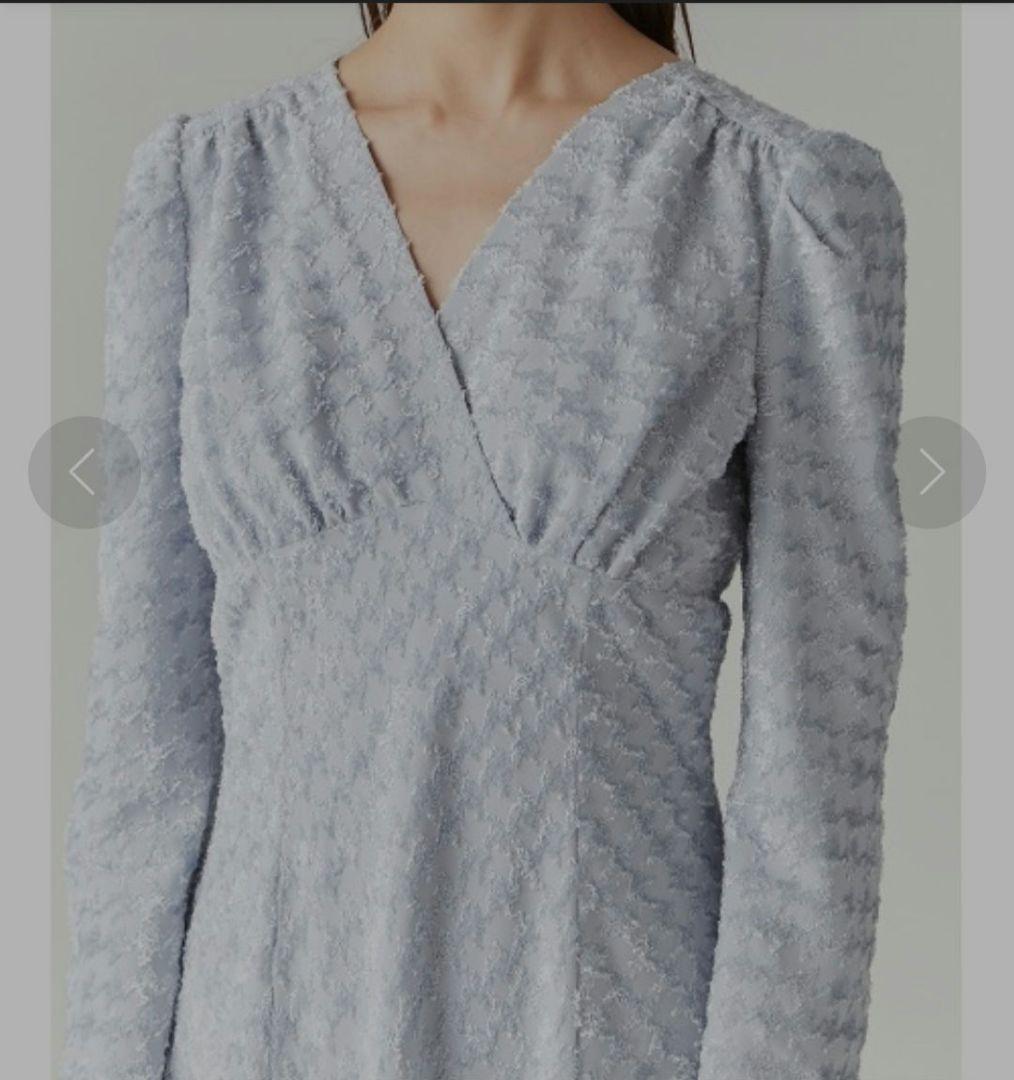 【新品未使用】カットジャガーカシュクールワンピース