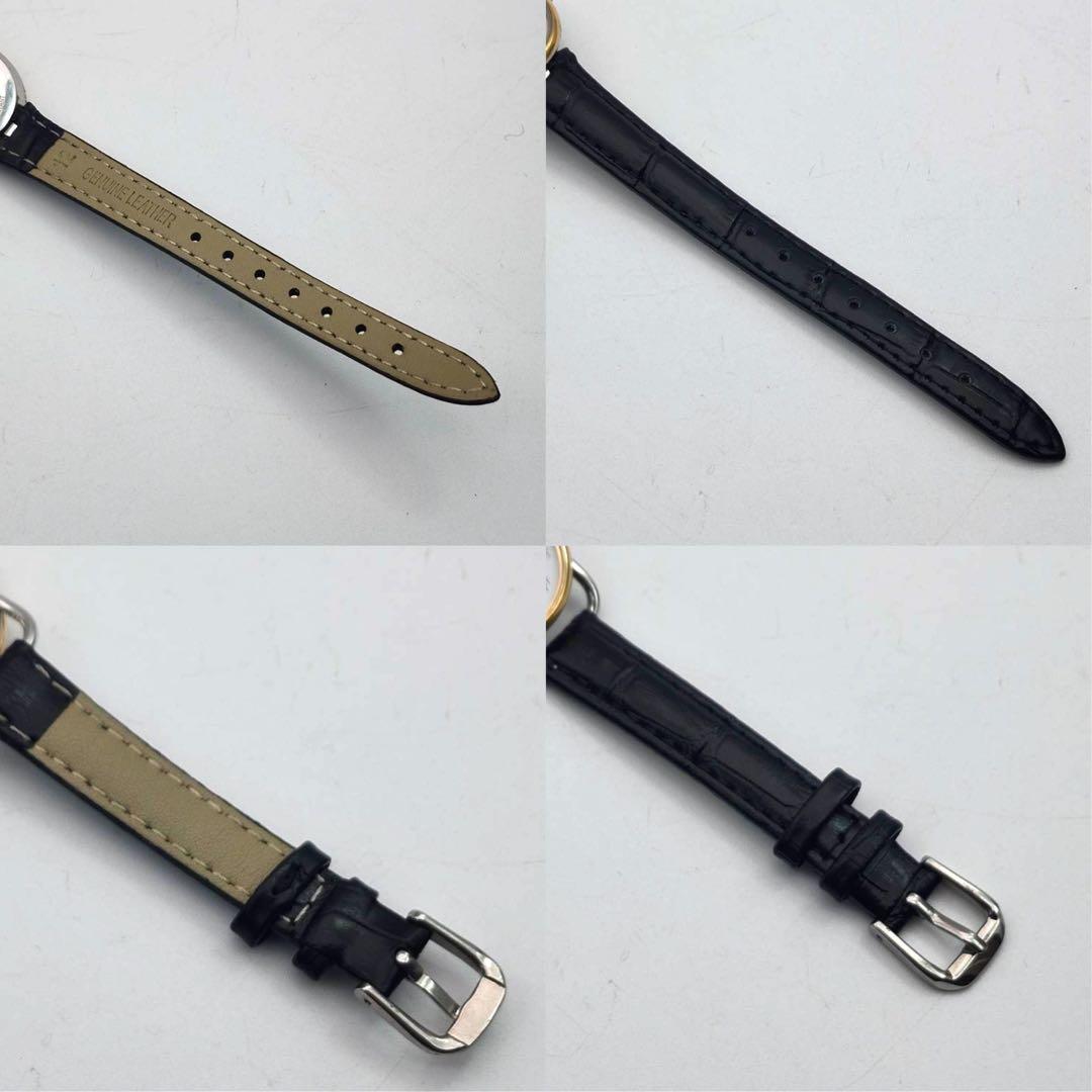 新品ベルト✨　エルメス　アルソー　ホワイト文字盤　腕時計　クォーツ　コンビ　2針