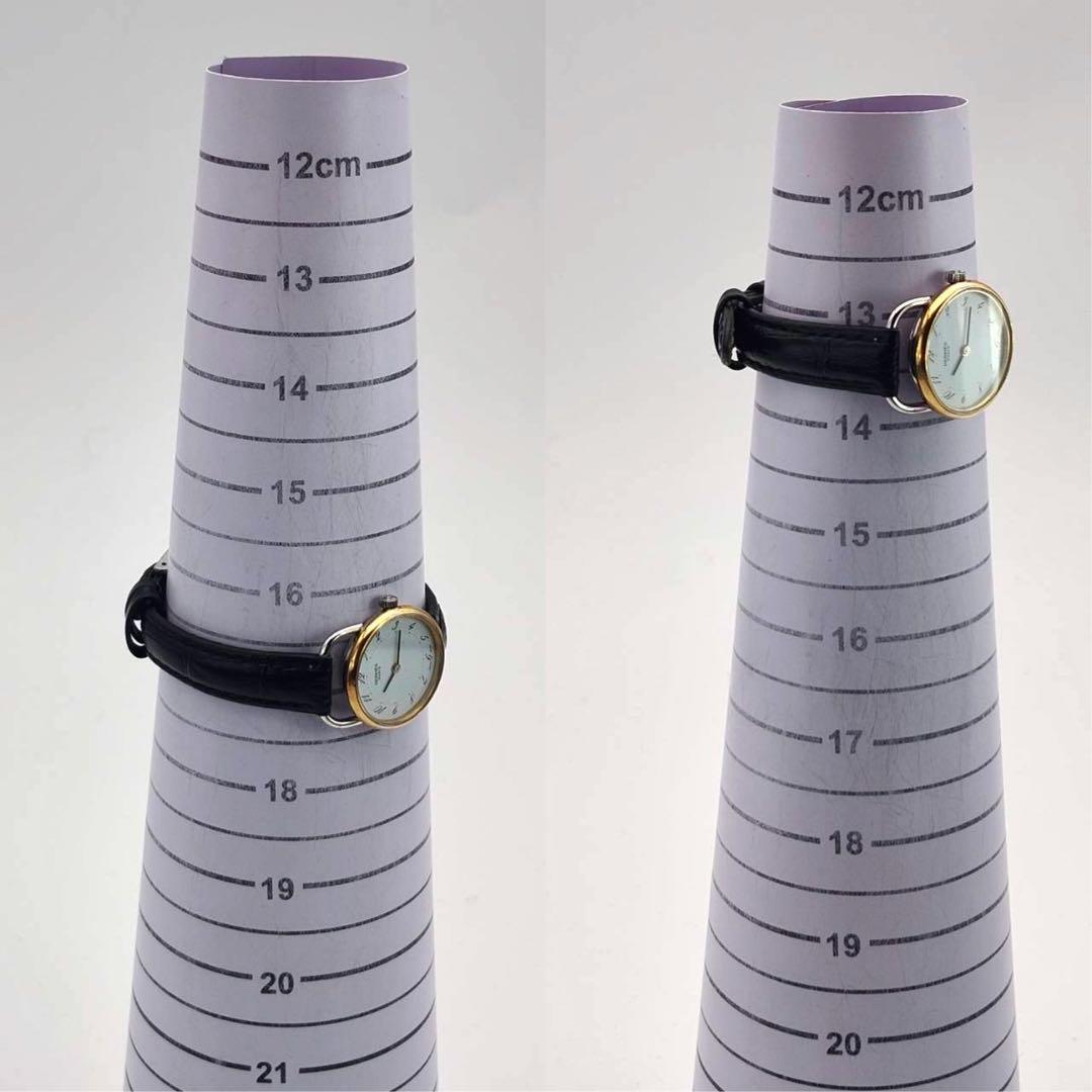 新品ベルト✨　エルメス　アルソー　ホワイト文字盤　腕時計　クォーツ　コンビ　2針