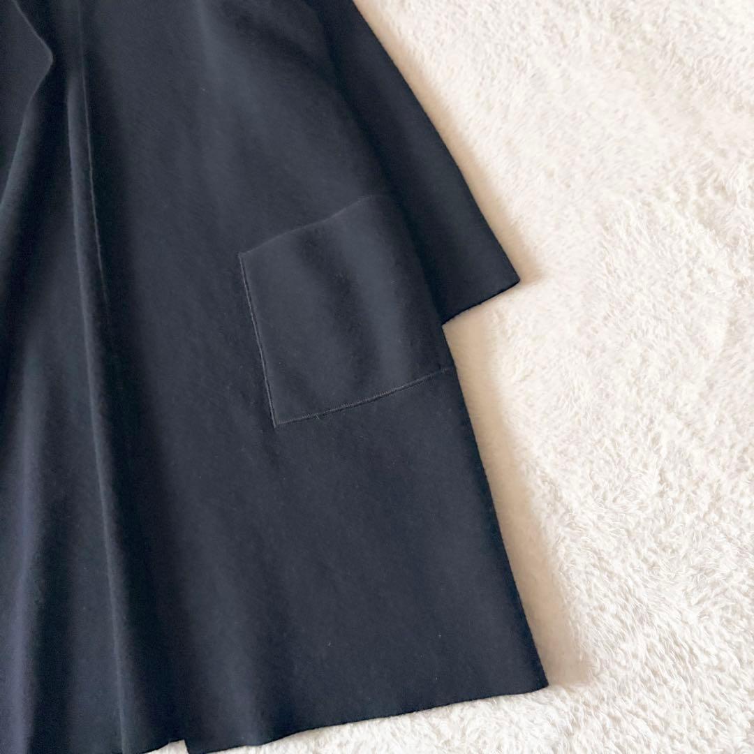 5519 マックスマーラステュディオ ガウンコート ブラック ロング丈 ウール