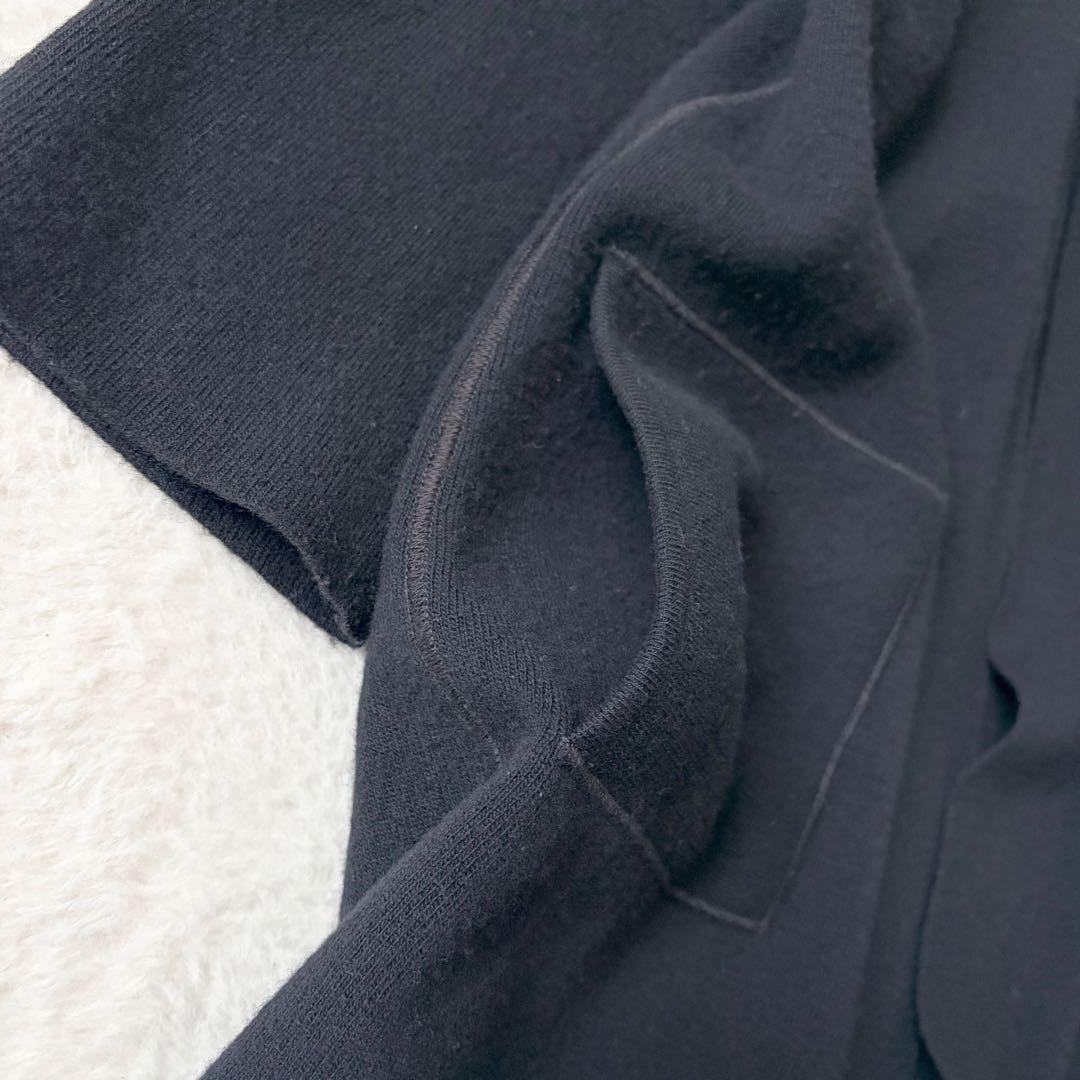 5519 マックスマーラステュディオ ガウンコート ブラック ロング丈 ウール