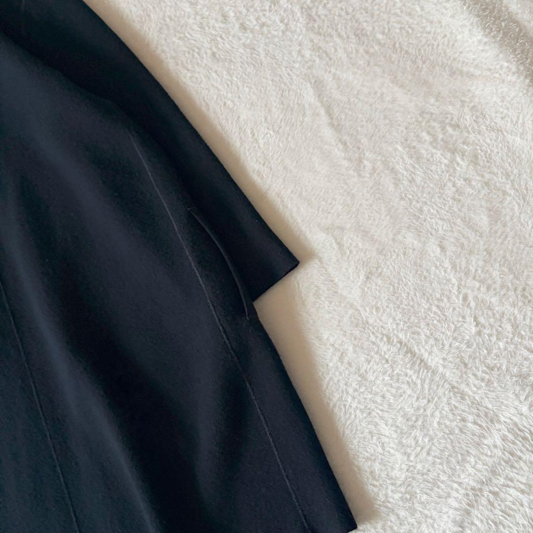 5519 マックスマーラステュディオ ガウンコート ブラック ロング丈 ウール