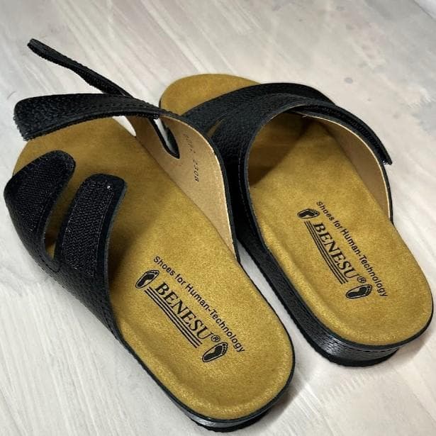 新品 27㎝ 0092B 黒 ベネッシュ室内履 スリッパBENESUベネシュ