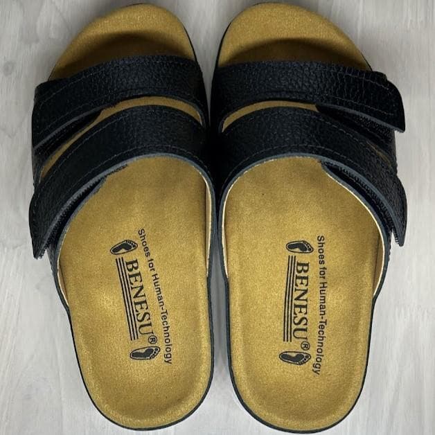 新品 27㎝ 0092B 黒 ベネッシュ室内履 スリッパBENESUベネシュ