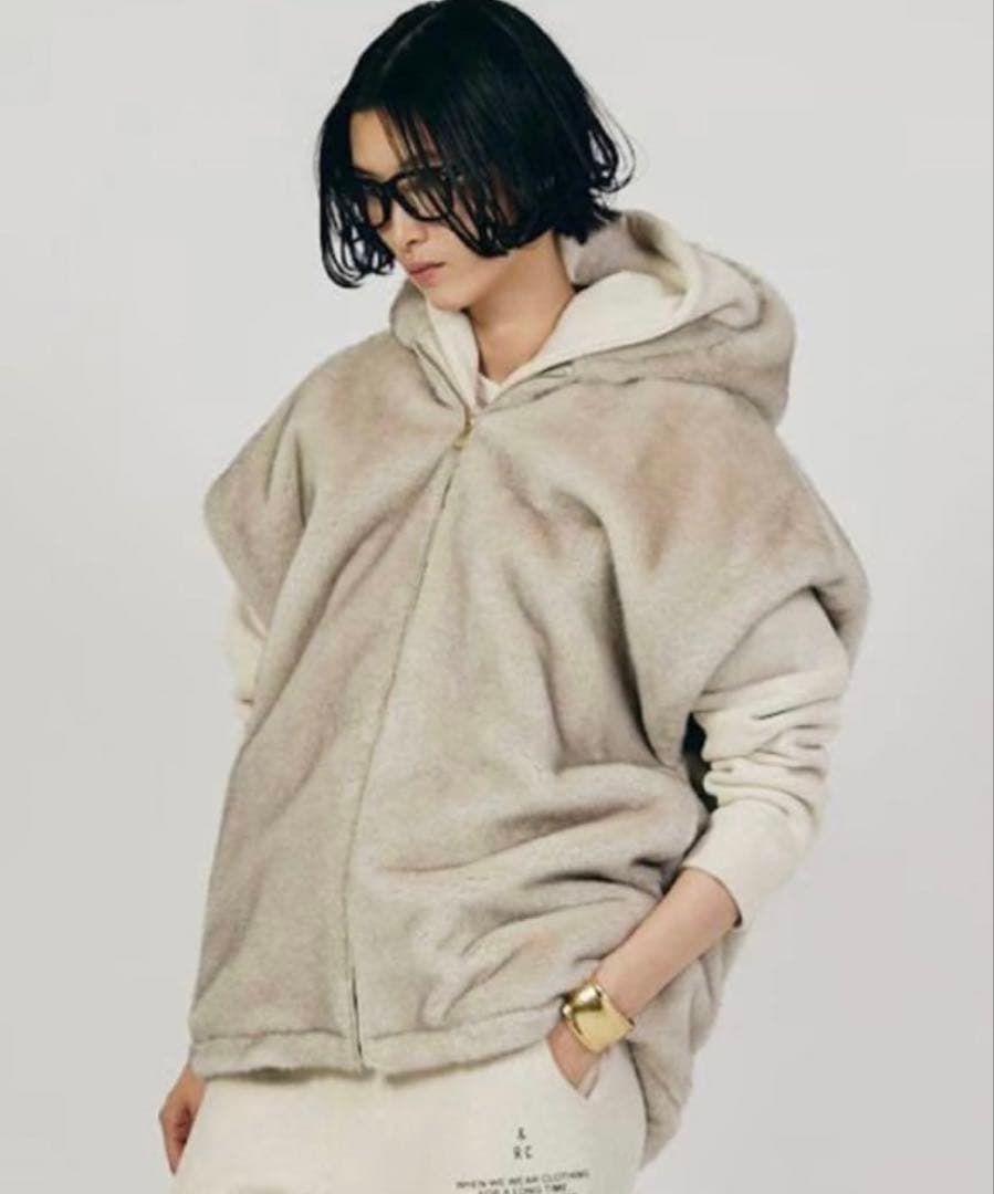 Curensology ミンクライクファー　ライトグレー新品未使用