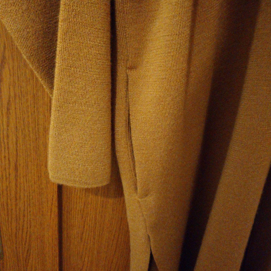 未使用に近い☆ドゥーズィエムクラス☆スムースニットガウンコート☆ウール100%