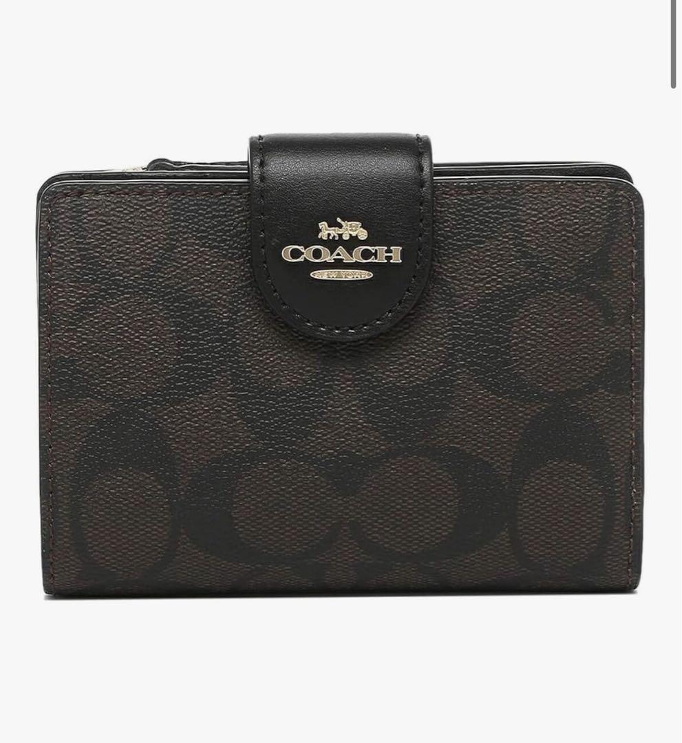 chang COACH 二つ折り財布 ダークブラウン