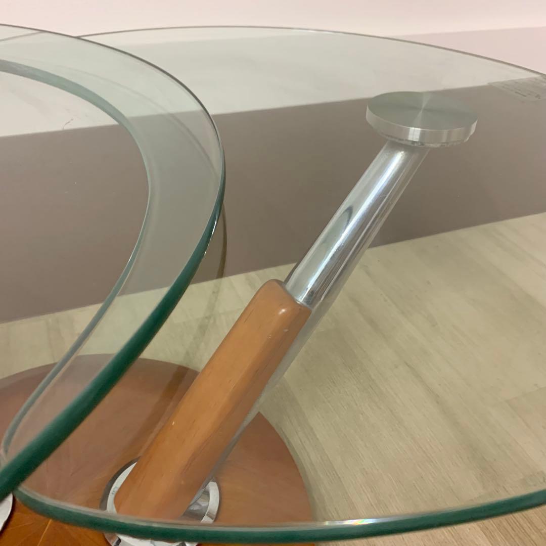 ロナルドシュミット 可動式ガラステーブル コーヒーテーブル IDC大塚家具