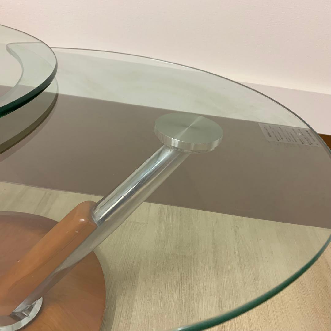 ロナルドシュミット 可動式ガラステーブル コーヒーテーブル IDC大塚家具