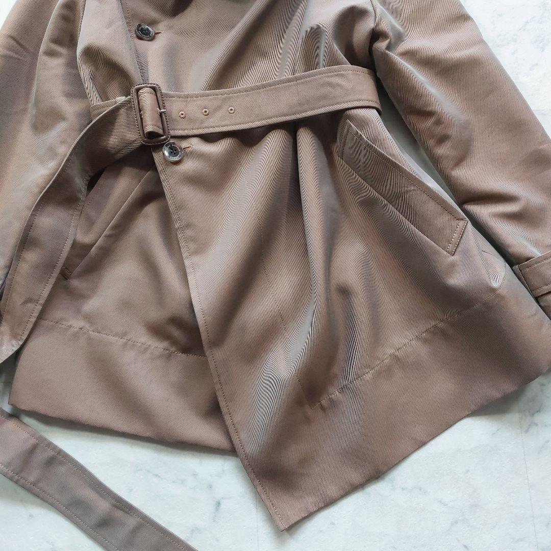 美品 ダブスタ Sov. シャンブレーツイルトレンチコート 36