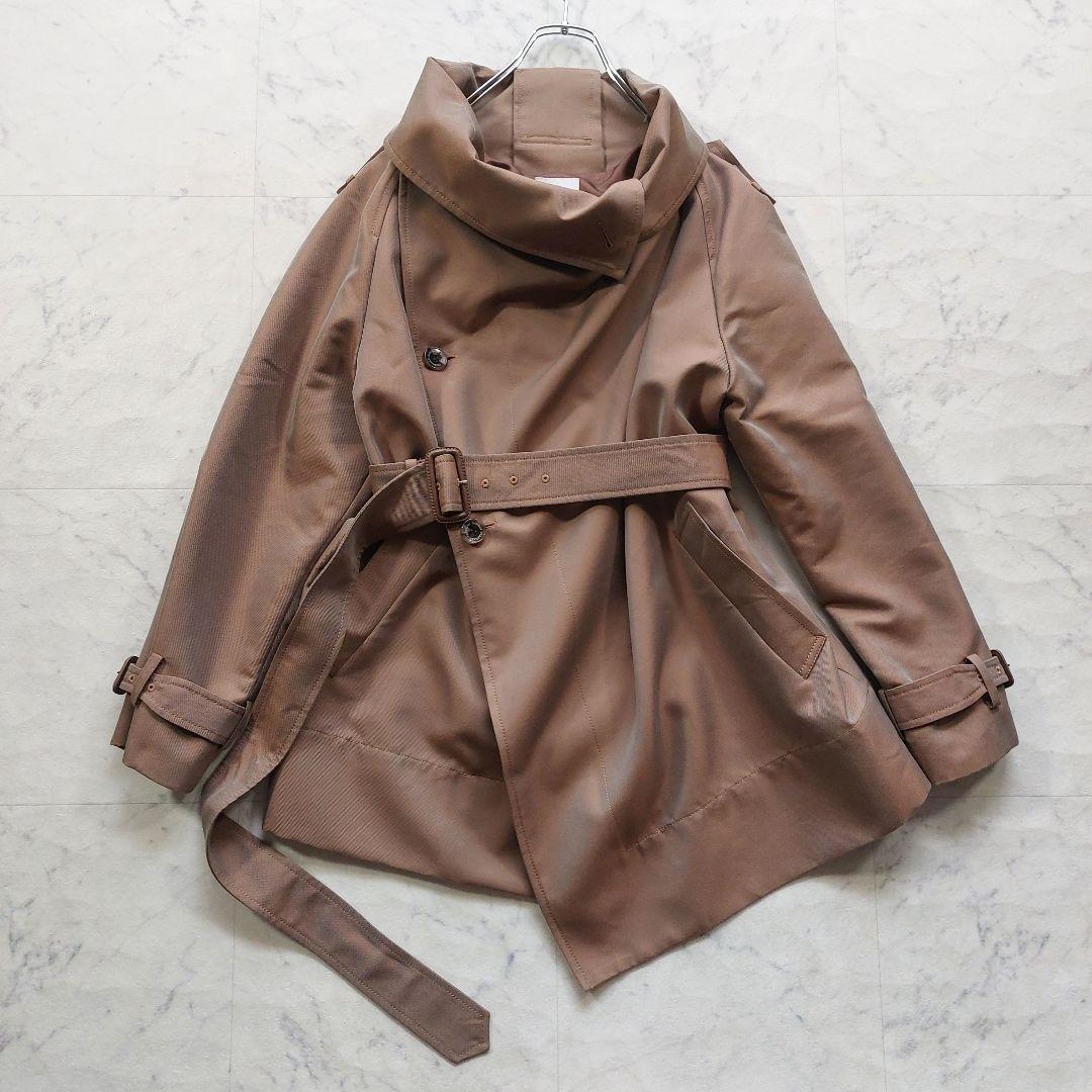 美品 ダブスタ Sov. シャンブレーツイルトレンチコート 36