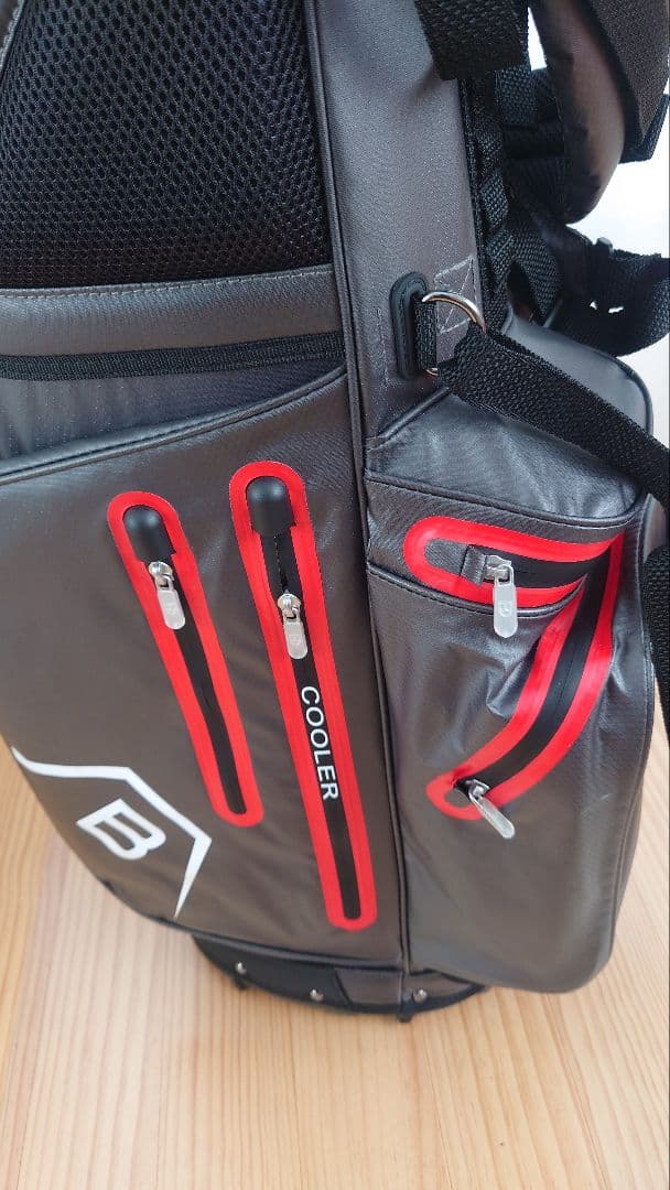 BENNINGTON ZONE ゴルフ・キャディバッグ14分割グレー&レッド新品