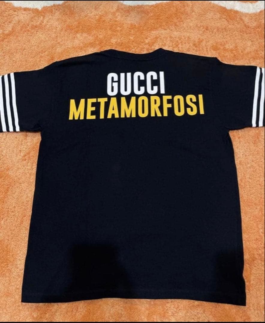 【限定コラボ】 グッチ アディダス フロントロゴ バック プリント 半袖Tシャツ