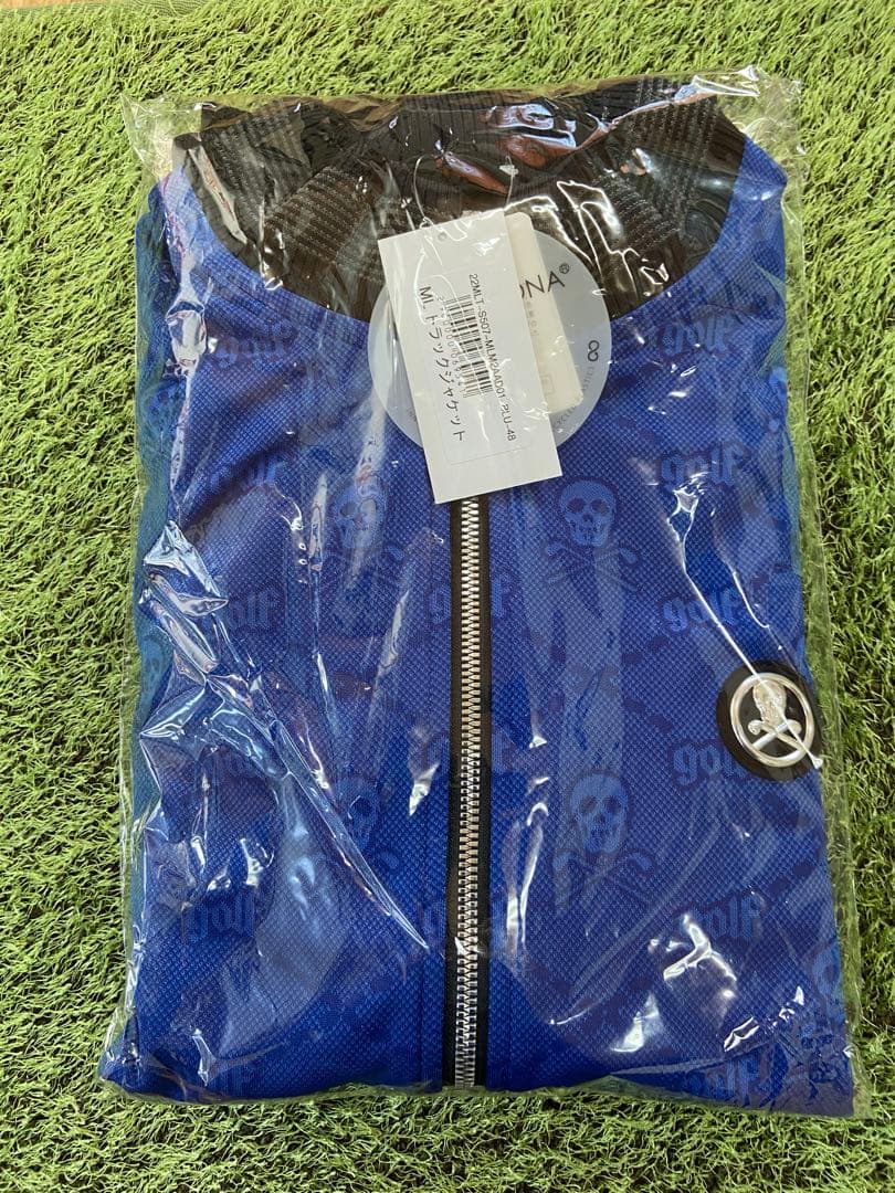 新品正規品【MARK&LONA/L】ストレッチトラックジャケットスカル柄