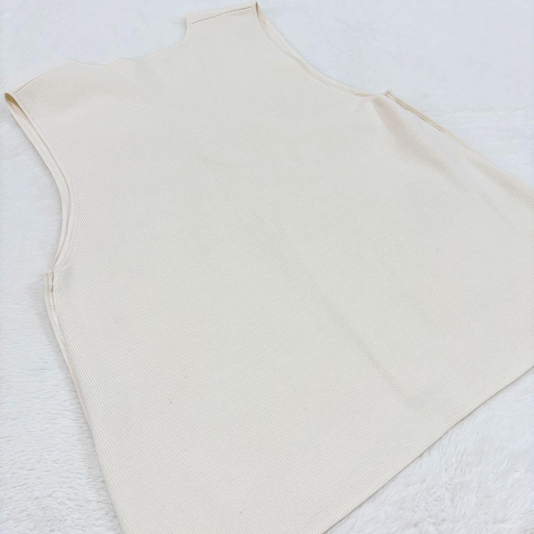 【Ballsey】パールコンビ Ｖネック ベスト ニット ホワイト 白 ジレ