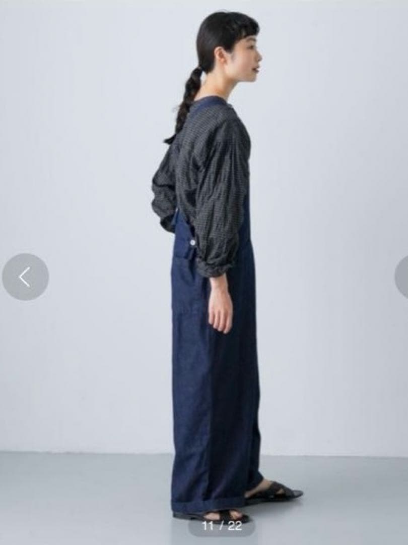 かぐれ バッククロスデニムサロペット