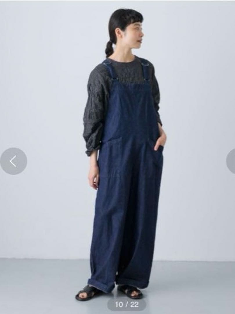 かぐれ バッククロスデニムサロペット