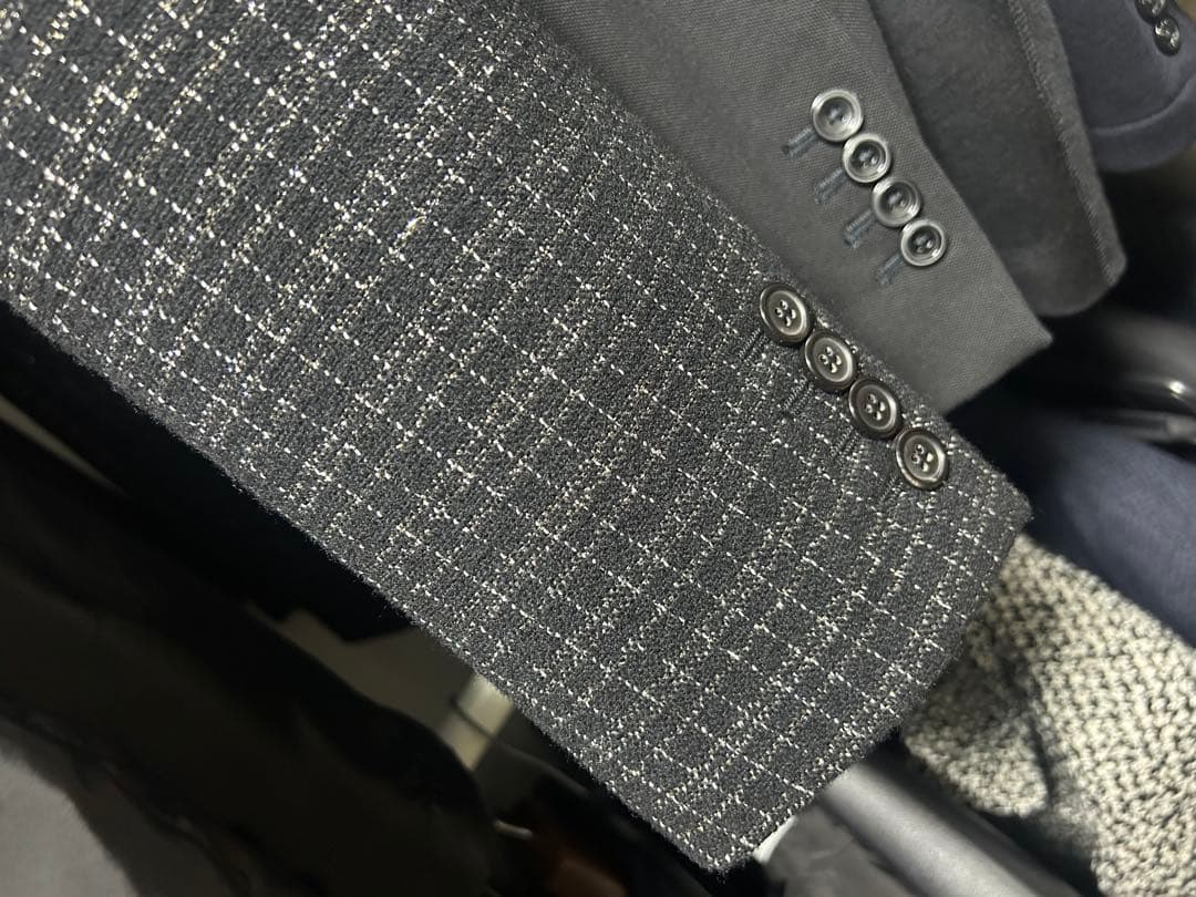 新品未使用　サンローラン　ツイード　ジャケット　46 黒