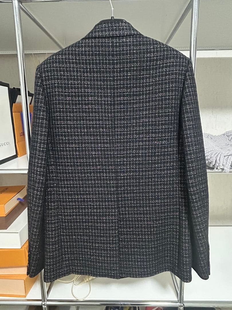 新品未使用　サンローラン　ツイード　ジャケット　46 黒