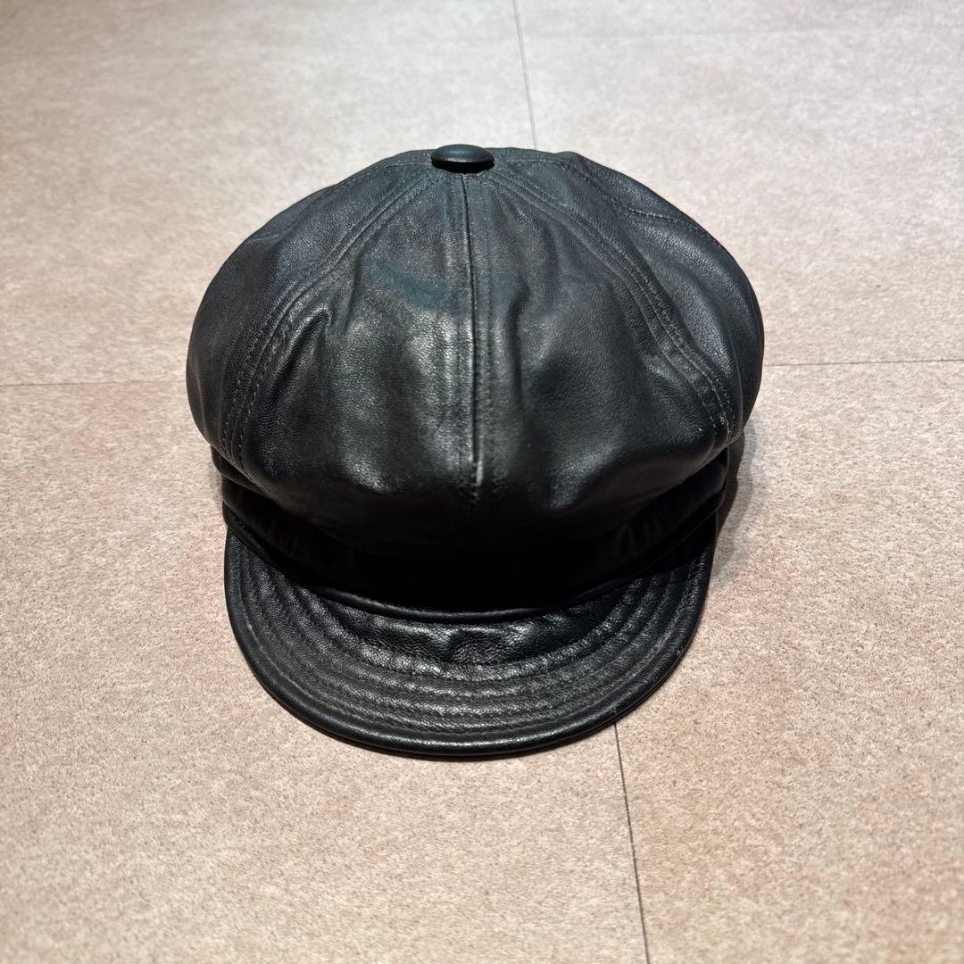 New York hat キャップ　帽子　キャスケット　レザー　usa製