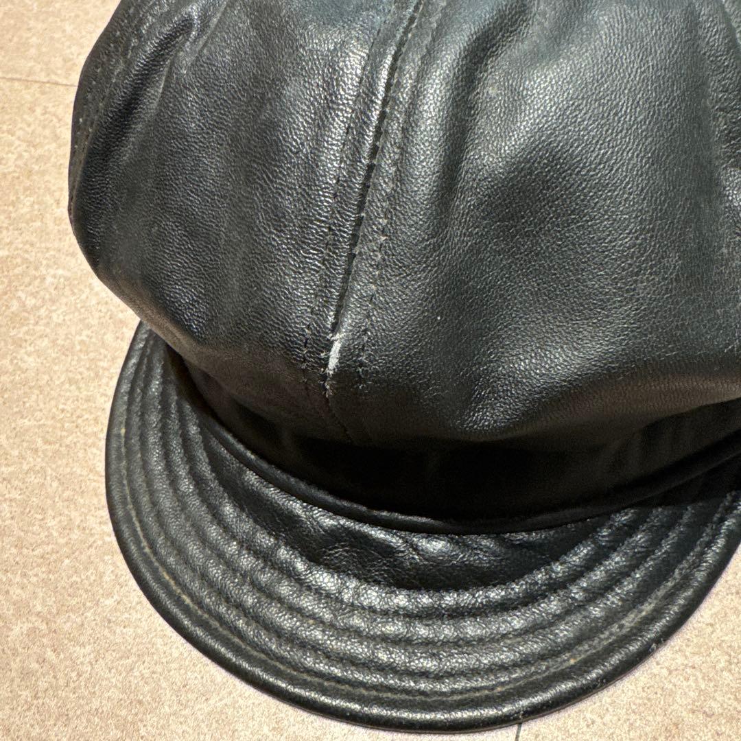New York hat キャップ　帽子　キャスケット　レザー　usa製
