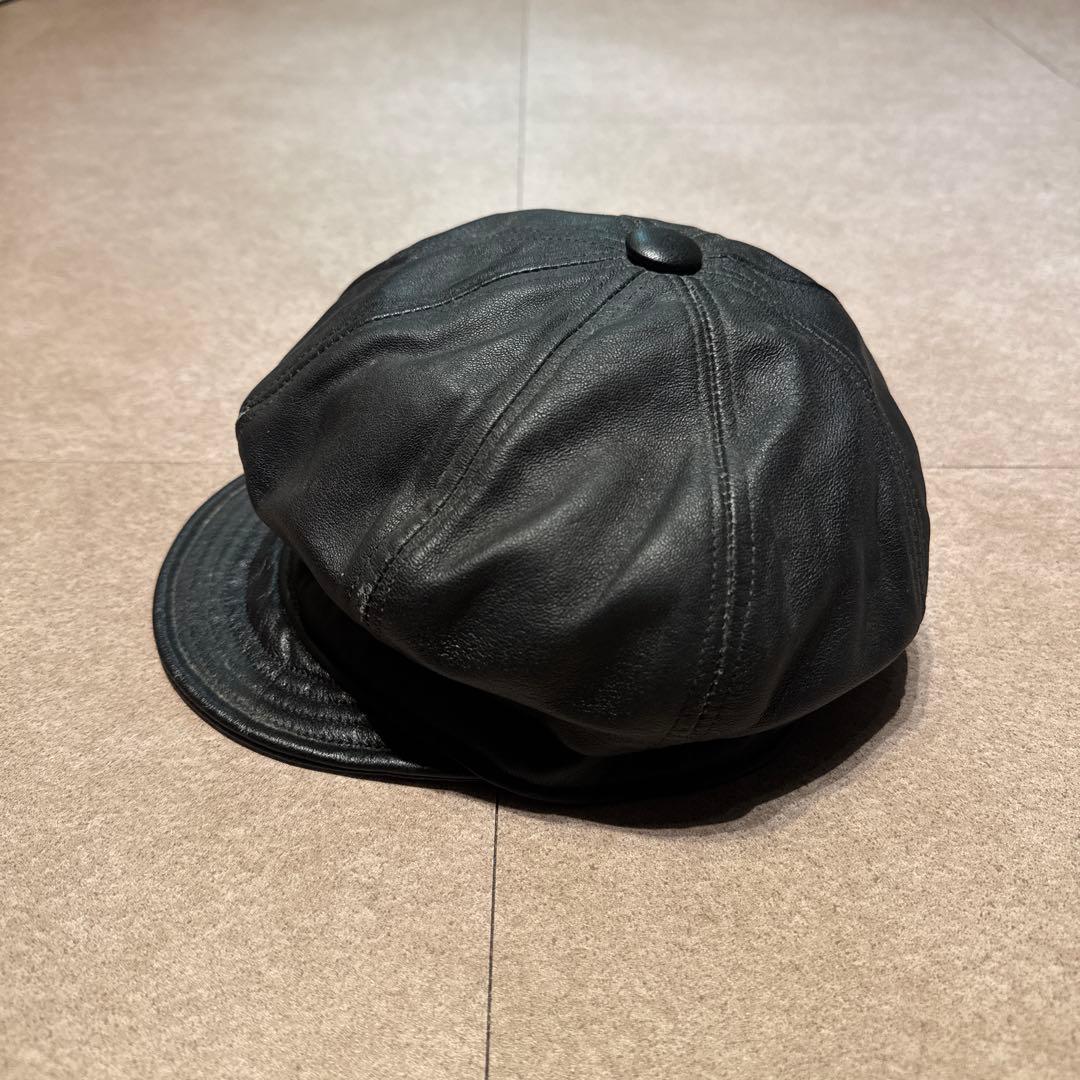 New York hat キャップ　帽子　キャスケット　レザー　usa製