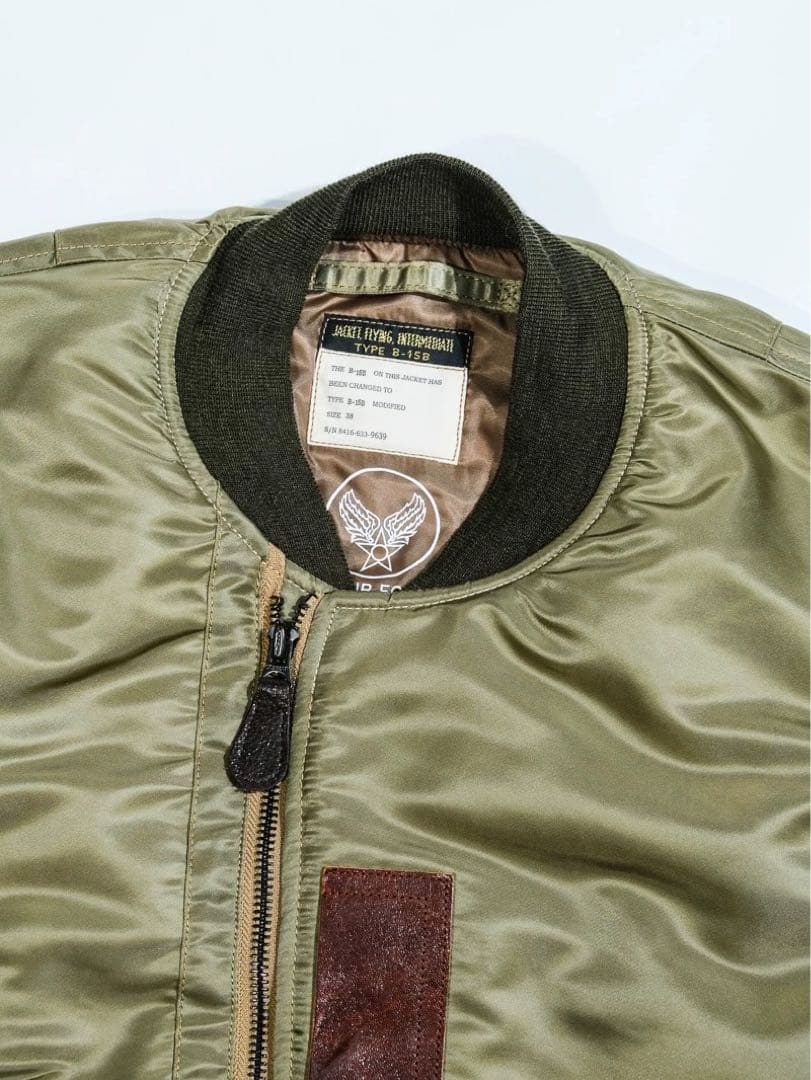 REALSIMONS B-15Bmod復刻JKT40馬革前身ムートン襟付き新品