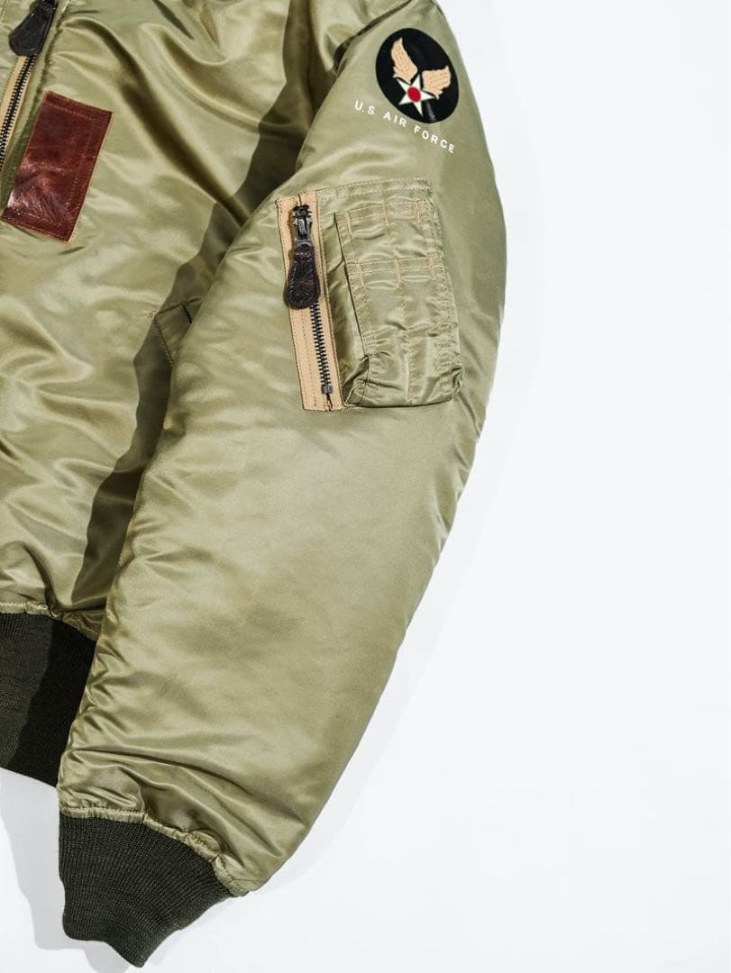 REALSIMONS B-15Bmod復刻JKT40馬革前身ムートン襟付き新品