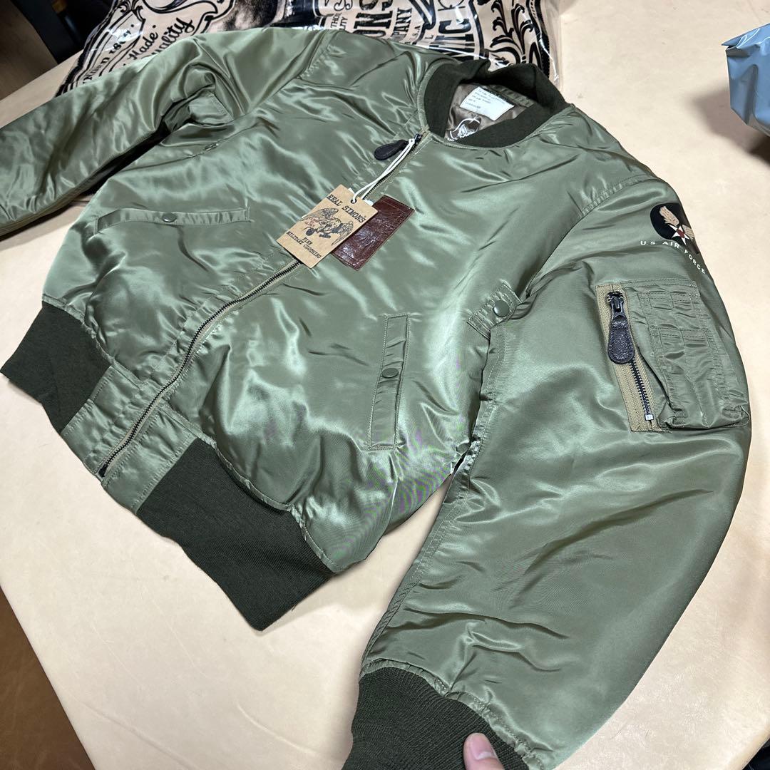 REALSIMONS B-15Bmod復刻JKT40馬革前身ムートン襟付き新品