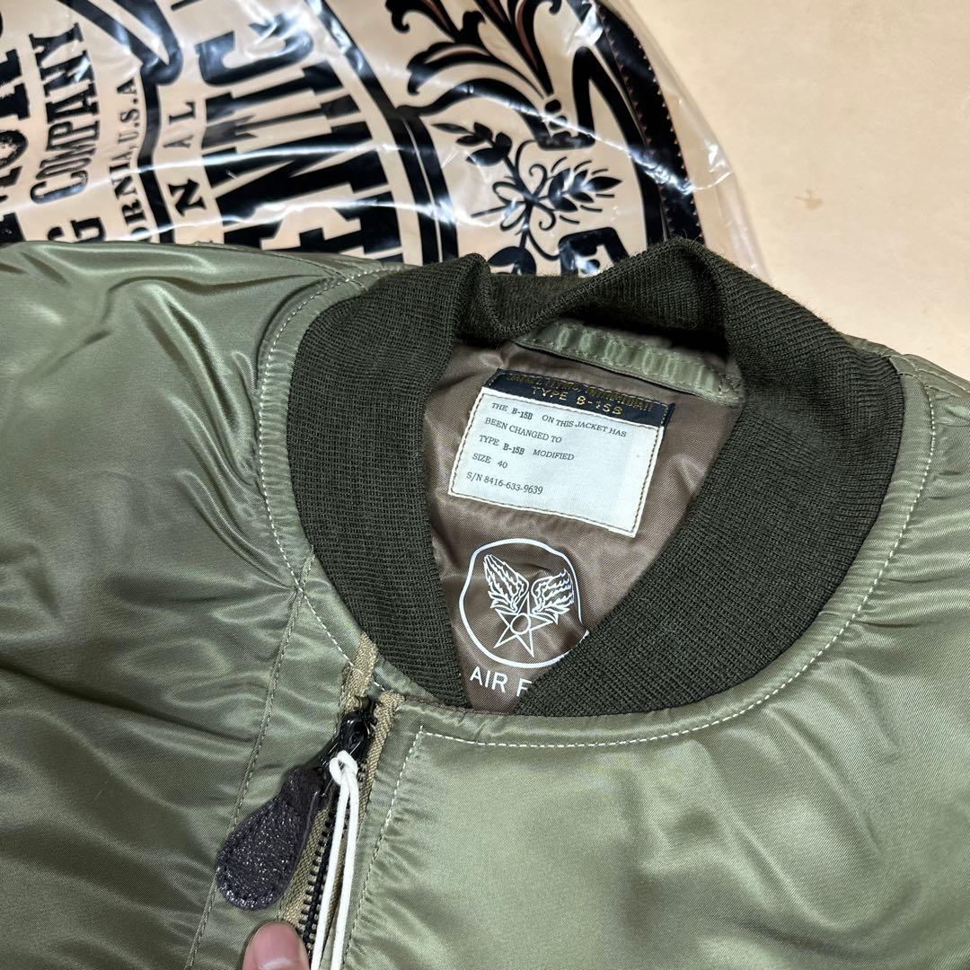 REALSIMONS B-15Bmod復刻JKT40馬革前身ムートン襟付き新品