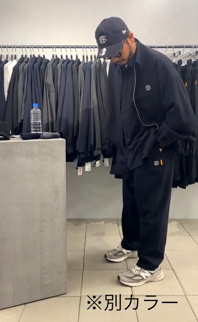 L チャコール SEE SEE WOOL WIDE SLACKS ウール sfc