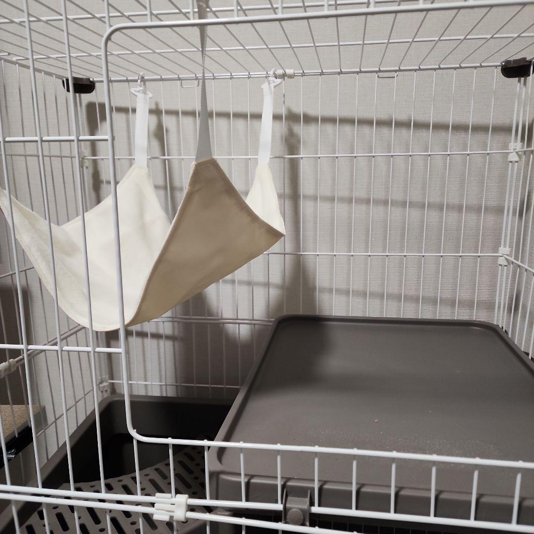 キャットケージ 2段構造 トイレ付き