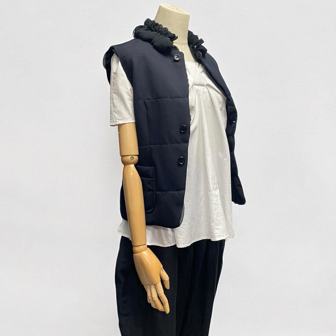 希少☆極美品 トリコ コムデギャルソン キルティングベスト フリル シフォン