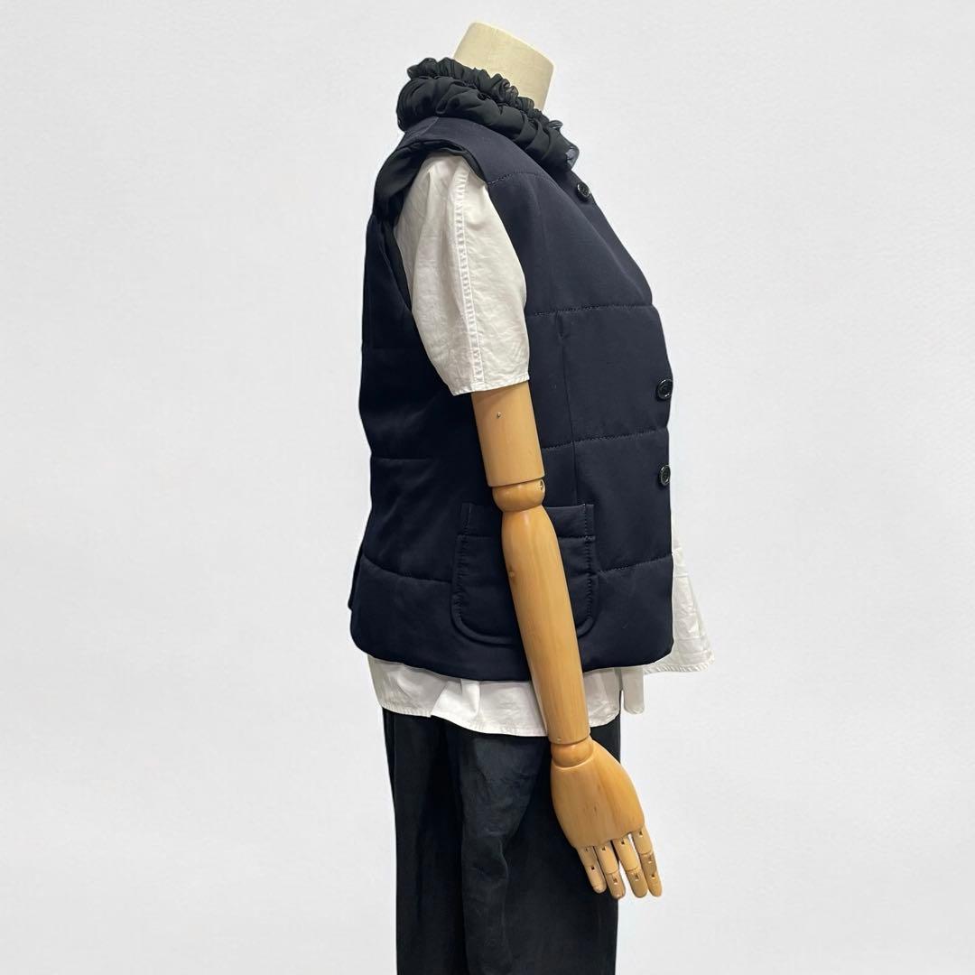 希少☆極美品 トリコ コムデギャルソン キルティングベスト フリル シフォン