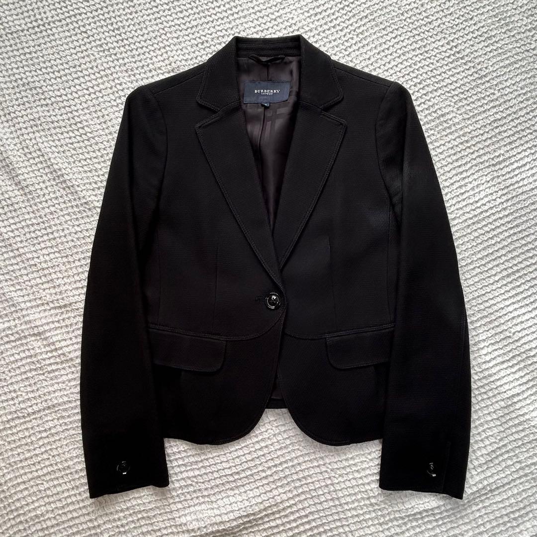 美品✨バーバリーロンドン セットアップ スカート シャドーチェック 40 黒