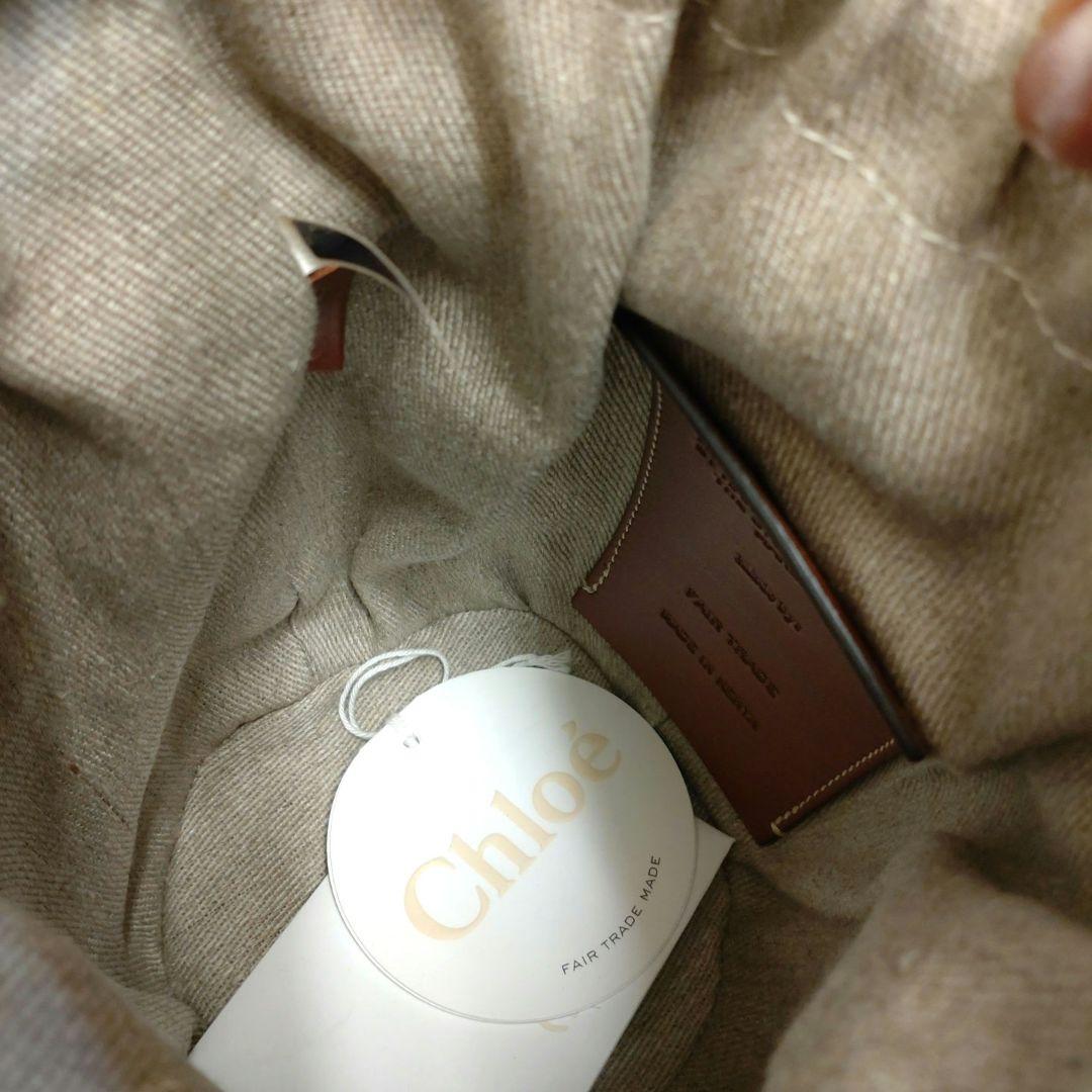 ✩クロエ/CHLOE woody スモールバスケットバック ホワイト形綺麗