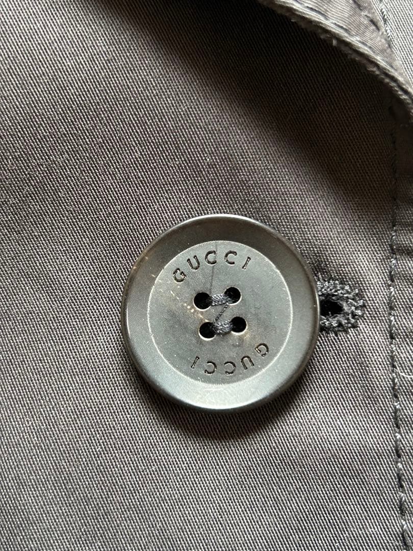 GUCCI グッチ　トレンチコート　ジャケット　黒　イタリア