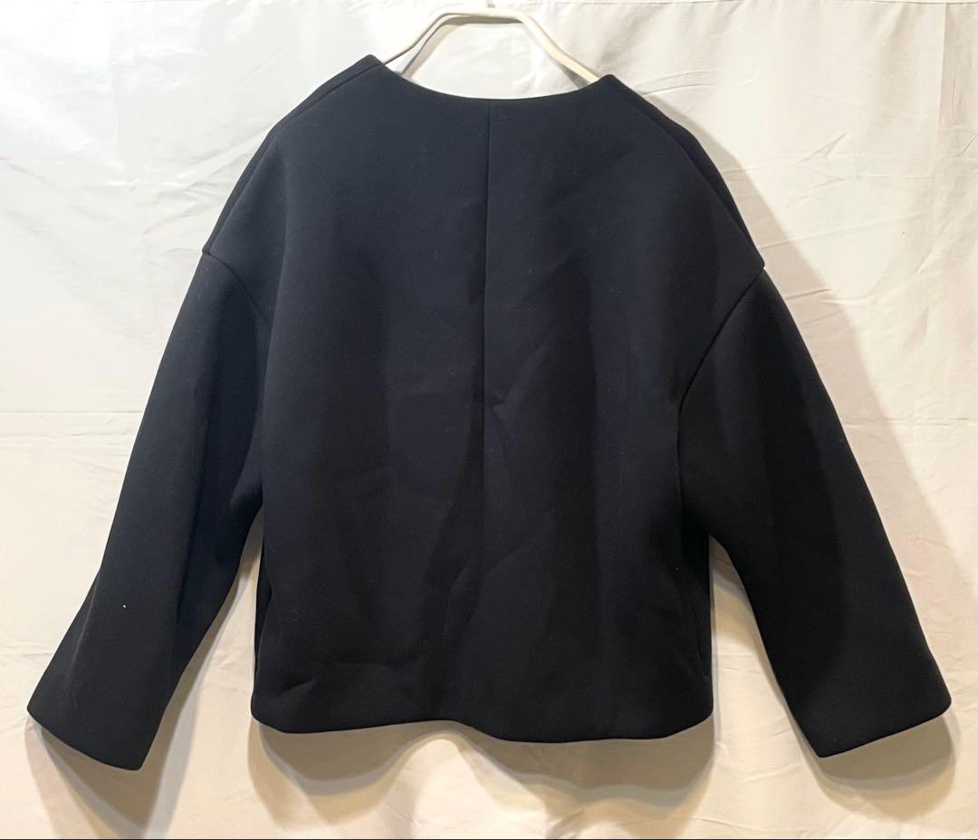 セール中Plage ブラック ノーカラージャケット　きれいめ　シンプル　初秋冬